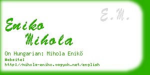 eniko mihola business card